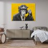 Obraz na plátne Opica Pop Art Žltá (Rozmery 120 x 80 cm)