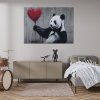 Obraz na plátne Panda s balónikom Banksy Street Art (Rozmery 120 x 80 cm)