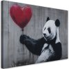Obraz na plátne Panda s balónikom Banksy Street Art (Rozmery 120 x 80 cm)