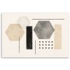 Obraz na plátne Abstraktná geometria Minimalizmus Béžová Šedá (Rozmery 90 x 60 cm)