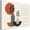 Obraz na plátne Vázy Listy Minimalizmus Geometria (Rozmery 90 x 60 cm)