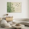 Obraz na plátne Bambus Listy Vtáky Zen (Rozmery 90 x 60 cm)