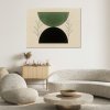 Obraz na plátne Polkruhy Minimalizmus Botanika Zelená (Rozmery 90 x 60 cm)