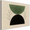Obraz na plátne Polkruhy Minimalizmus Botanika Zelená (Rozmery 90 x 60 cm)
