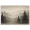 Obraz na plátne Stromy Les Hmla Béžová (Rozmery 90 x 60 cm)