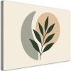 Obraz na plátne Listy Vetvička Minimalizmus Zelená Béžová (Rozmery 90 x 60 cm)