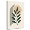Obraz na plátne Listy Vetvička Minimalizmus Béžová Zelená (Rozmery 80 x 120 cm)