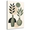 Obraz na plátne Vázy Listy Minimalizmus Zelená Príroda (Rozmery 80 x 120 cm)