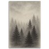 Obraz na plátne Les Stromy Hmla Sivá Akvarel (Rozmery 80 x 120 cm)