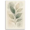 Obraz na plátne Listy Akvarel Béžová Prírodná zelená (Rozmery 80 x 120 cm)