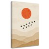 Obraz na plátne Vtáky Slnko Minimalizmus Béžová Príroda (Rozmery 80 x 120 cm)