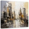 Obraz na plátne Mesto Abstraktná Moderná (Rozmery 60 x 60 cm)