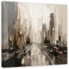 Obraz na plátne Mesto Abstraktné Béžové Mestská krajina (Rozmery 60 x 60 cm)