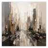 Obraz na plátne Mesto Abstraktné Béžové Mestská krajina (Rozmery 60 x 60 cm)