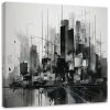 Obraz na plátne Mesto Abstraktné Šedé Moderné (Rozmery 60 x 60 cm)