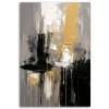 Obraz na plátne Abstrakcia Moderné Sivá Zlatá Čierna Farba (Rozmery 80 x 120 cm)