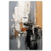 Obraz na plátne Moderná abstrakcia Trojfarebná Šedá Béžová Čierna (Rozmery 80 x 120 cm)