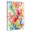 Obraz na plátne Kvety ľalie akvarel farebná príroda (Rozmery 80 x 120 cm)