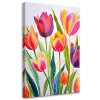 Obraz na plátne Tulipány akvarel farebná príroda jar (Rozmery 80 x 120 cm)