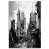 Obraz na plátne Mesto Architektúra Akvarel Čierno-biely Moderný (Rozmery 80 x 120 cm)