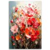 Obraz na plátne Kvety maky impasto červená oranžová farebná (Rozmery 80 x 120 cm)