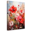 Obraz na plátne Lúčne kvety akvarel červená príroda (Rozmery 80 x 120 cm)