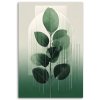 Obraz na plátne Listy Minimalizmus Zelená Príroda Geometrické (Rozmery 80 x 120 cm)