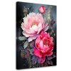 Obraz na plátne Pivoňky Ružová Svetlá Glamour (Rozmery 80 x 120 cm)