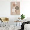 Obraz na plátne Abstrakcia geometrické postavy béžová minimalizmus (Rozmery 80 x 120 cm)