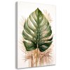 Obraz na plátne Monstera list Akvarel Zelená Príroda (Rozmery 80 x 120 cm)