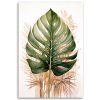 Obraz na plátne Monstera list Akvarel Zelená Príroda (Rozmery 80 x 120 cm)