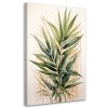 Obraz na plátne Zelené listy Akvarel Béžová Príroda (Rozmery 80 x 120 cm)