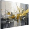Obraz na plátne Moderná abstrakcia šedozlatá (Rozmery 90 x 60 cm)