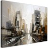 Obraz na plátne Mestská krajina abstrakcia v odtieňoch šedej (Rozmery 90 x 60 cm)
