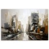 Obraz na plátne Mestská krajina abstrakcia v odtieňoch šedej (Rozmery 90 x 60 cm)