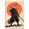 Obraz na plátne Líška Samuraj Zvieratá (Rozmery 80 x 120 cm)