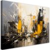 Obraz na plátne Abstrakčné mesto béžová žltá (Rozmery 90 x 60 cm)