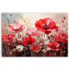 Obraz na plátne Polné ružové červené kvety (Rozmery 90 x 60 cm)