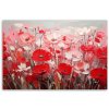 Obraz na plátne Moderné poľné červené kvety (Rozmery 90 x 60 cm)