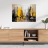 Obraz na plátne Mesto Abstrakcia žltá béžová (Rozmery 90 x 60 cm)