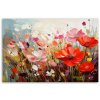 Obraz na plátne Poľné červené kvety Abstrakcia (Rozmery 90 x 60 cm)