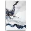 Obraz na plátne Abstraktné tekuté línie čierny biely minimalizmus (Rozmery 80 x 120 cm)