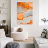 Obraz na plátne Grafický abstraktný mramor oranžový (Rozmery 80 x 120 cm)