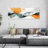 Obraz na plátne Abstraktné línie oranžová tyrkysová minimalizmus (Rozmery 120 x 40 cm)