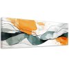 Obraz na plátne Abstraktné línie oranžová tyrkysová minimalizmus (Rozmery 120 x 40 cm)