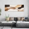 Obraz na plátne Abstraktný minimalizmus hnedý (Rozmery 120 x 40 cm)