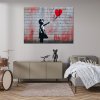 Obraz na plátne Dievčatko s balónikom Banksy (Rozmery 120 x 80 cm)