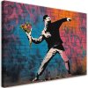 Obraz na plátne Banksy „Flower Thrower“ (Rozmery 120 x 80 cm)