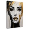 Obraz na plátne Žena Portrét Abstraktné Čierna Zlato Glamour (Rozmery 80 x 120 cm)