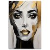 Obraz na plátne Žena Portrét Abstraktné Čierna Zlato Glamour (Rozmery 80 x 120 cm)